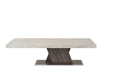 Picture of Nova Domus Cairo - Italian Modern Faux Marble & Pecan Elm Extendable Dining Table