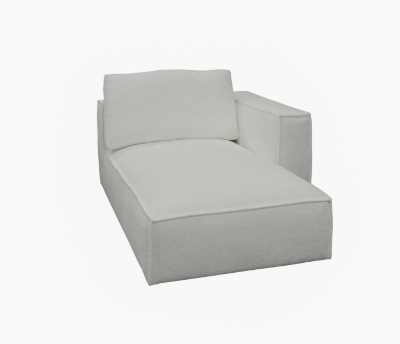 Picture of Divani Casa Lulu - Modern White Fabric Modular Sectional Sofa w/ Right Facing Chaise