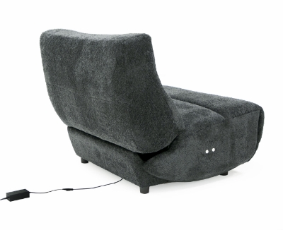 Picture of Divani Casa Basil - Modern Dark Grey Fabric Large Electric Recliner Chair