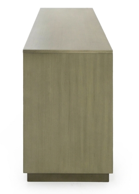 Picture of Modrest Nixa - Modern Wide Birch + Brushed Bronze Dresser