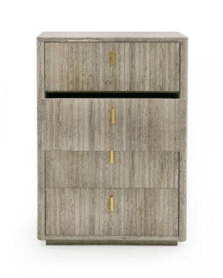 Picture of Nova Domus Roma - Modern Faux Travertine + Gold Chest