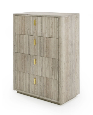 Picture of Nova Domus Roma - Modern Faux Travertine + Gold Chest