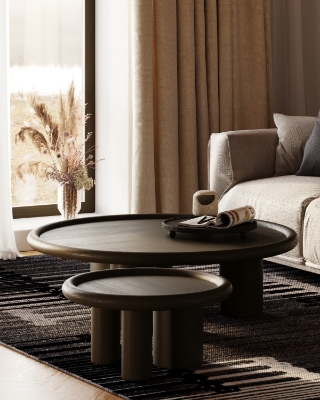 Picture of Modrest Strauss - Contemporary Brown Ash Round Coffee Table