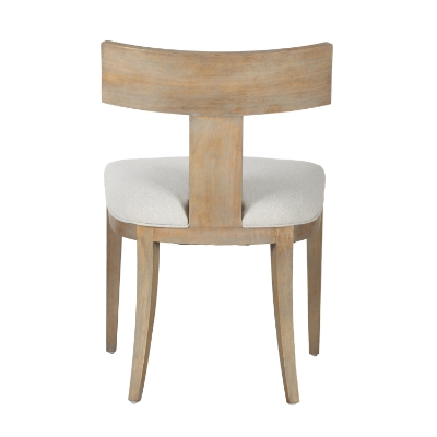 Picture of Modrest Fabien - Mid-Century Modern Beige Linen + Wood Dining Chair (Set of 2)