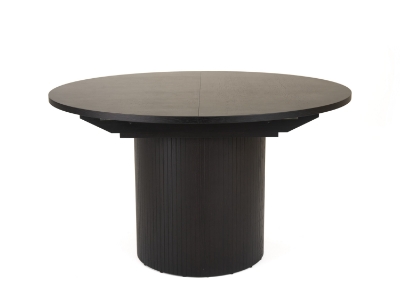 Picture of Modrest Miami - Modern Black Oak Round Dining Table With Extension