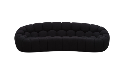 Picture of Divani Casa Yolonda - Modern Curved Black Fabric Sofa Set