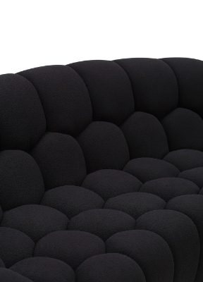 Picture of Divani Casa Yolonda - Modern Curved Black Fabric Sofa