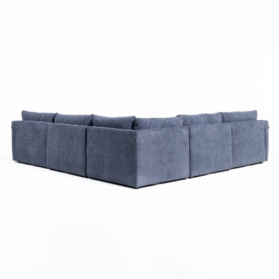 Picture of Divani Casa Kinsey - Modern Blue Fabric Modular Sectional Sofa