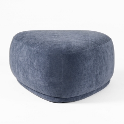 Picture of Divani Casa Kinsey - Modern Blue Large River Rock Ottoman