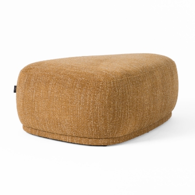 Picture of Divani Casa Kinsey - Modern Mustard Large River Rock Ottoman