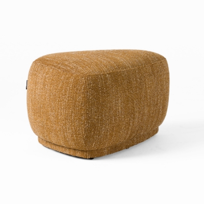 Picture of Divani Casa Kinsey - Modern Mustard Small River Rock Ottoman