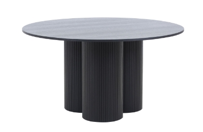 Picture of Modrest Depew - Mid-Century Modern Black Oak Round Dining Table