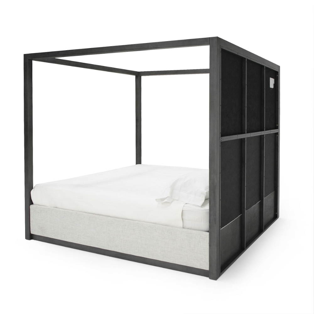 Picture of Modrest Manhattan - Contemporary Canopy Grey Bed -queen