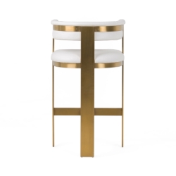 Picture of Modrest Boswell - Modern White + Matte Gold Barstool