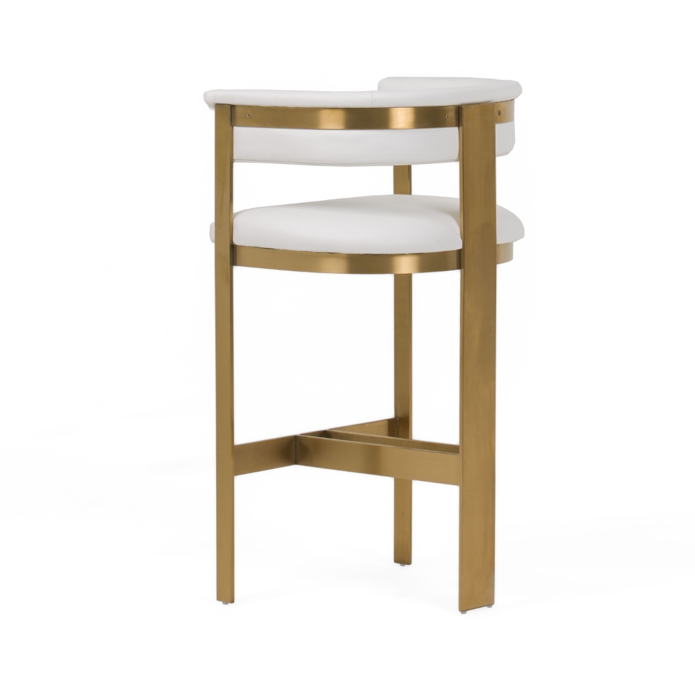 Picture of Modrest Boswell - Modern White + Matte Gold Barstool