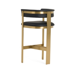 Picture of Modrest Boswell - Modern Black + Matte Gold Barstool