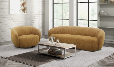 Picture of Divani Casa Norris - Modern Mustard Fabric Sofa