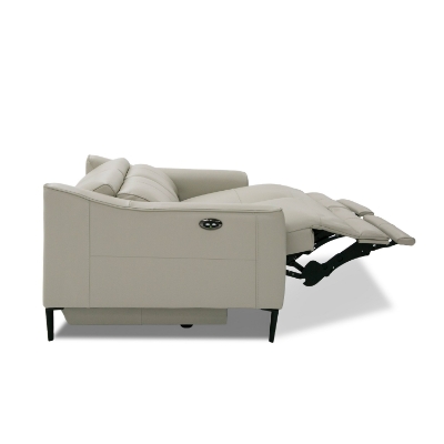 Picture of Divani Casa Eden - Modern Grey Leather Loveseat with 2 Recliners