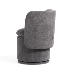 Picture of Divani Casa Norris - Modern Dark Grey Fabric Swivel Dining Chair