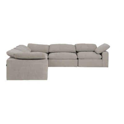 Picture of Divani Casa Corinth - Modern Gray Fabric Sectional Sofa with 3 Power Recliners