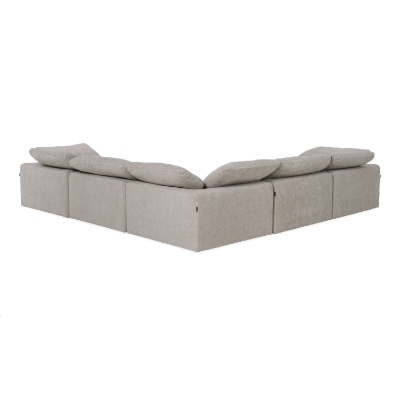 Picture of Divani Casa Corinth - Modern Gray Fabric Sectional Sofa with 3 Power Recliners