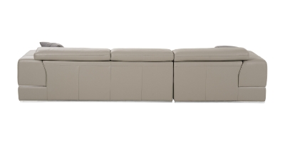 Picture of Divani Casa Pella  Mini - Modern Grey Italian Leather Left Facing Sectional Sofa