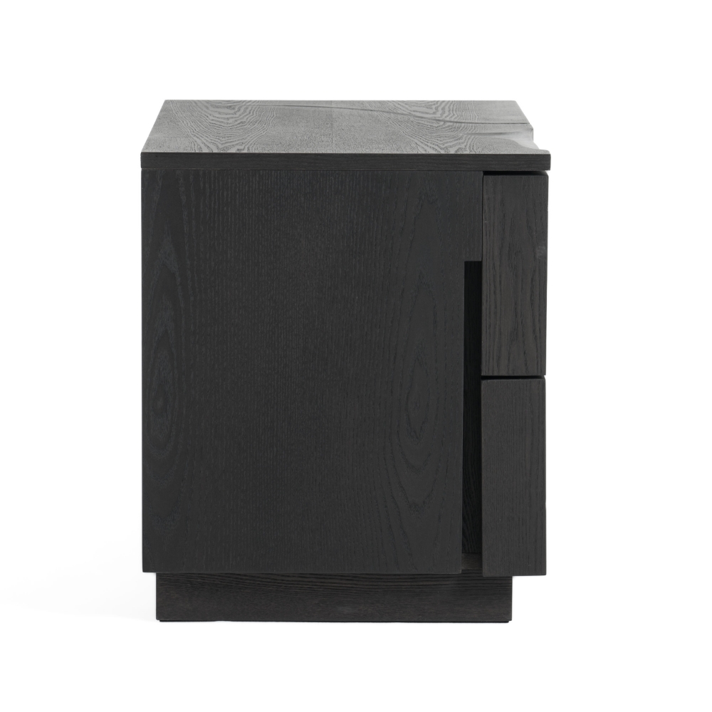 Picture of Modrest Aspen - Modern Matte Brown Ash & Silver Nightstand