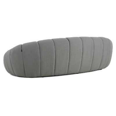 Picture of Divani Casa Yolonda - Modern Curved Light Grey Fabric Sofa