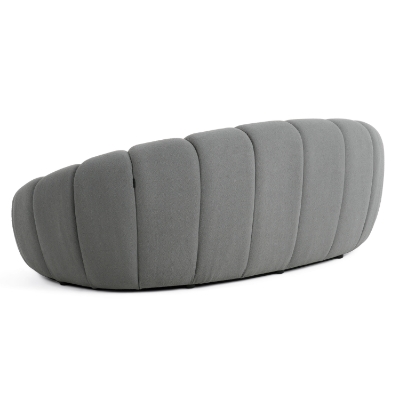 Picture of Divani Casa Yolonda - Modern Curved Light Grey Fabric Loveseat