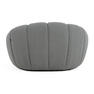 Picture of Divani Casa Yolonda - Modern Curved Light Grey Fabric Chair