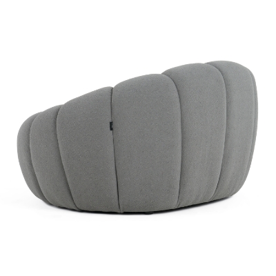 Picture of Divani Casa Yolonda - Modern Curved Light Grey Fabric Chair