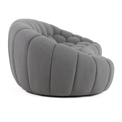 Picture of Divani Casa Yolonda - Modern Curved Light Grey Fabric Sofa Set