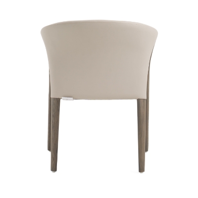 Picture of Modrest Wynetta Mid-Century Modern Grey Vegan Leather + Grey Ash Dining Chair