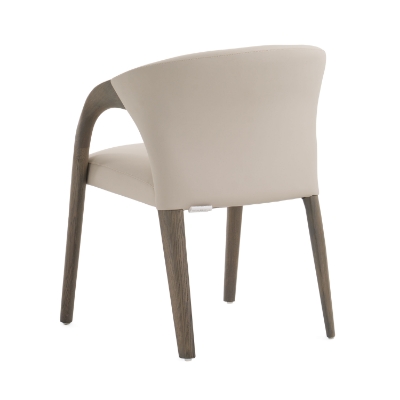 Picture of Modrest Wynetta Mid-Century Modern Grey Vegan Leather + Grey Ash Dining Chair