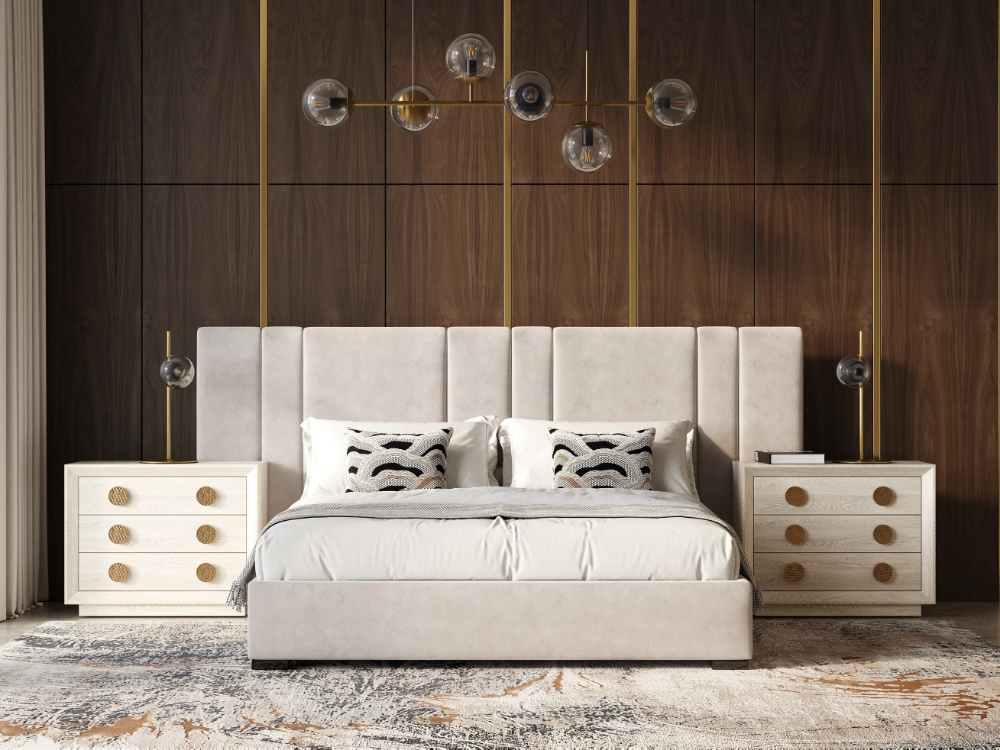 Picture of Modrest Penelope - Modern Grey Velvet Bed