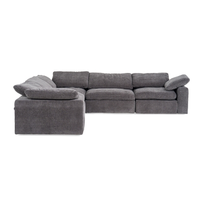 Picture of Divani Casa Corinth - Modern Dark Gray Fabric Sectional Sofa with 3 Power Recliners