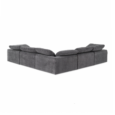 Picture of Divani Casa Corinth - Modern Dark Gray Fabric Sectional Sofa with 3 Power Recliners