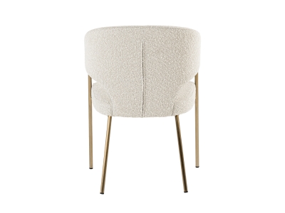 Picture of Modrest Claudine - Modern Light Grey Fabric & Antique Brass Dining Chair