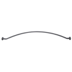 Picture of 5' Curved Shower Rod With Decorative Flanges SS