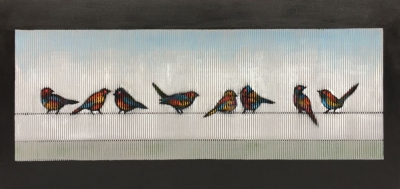 Picture of Modrest 55" x 28" Birds Oil Painting