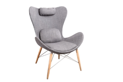 Picture of Modrest Britt Modern Grey Fabric Accent Chair