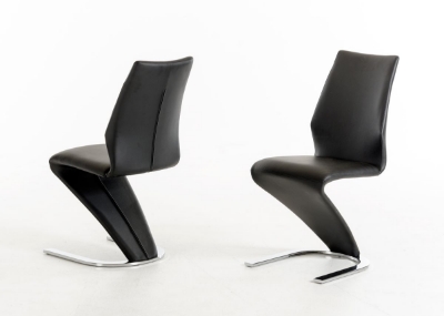 Picture of Penn Modern Black Leatherette Dining Chair (Set of 2)