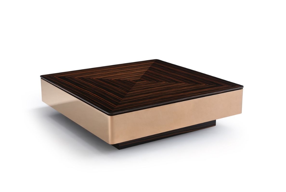 Picture of Modrest Larice Modern Square Ebony & Rosegold Coffee Table