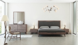 Picture of California King Nova Domus Soria Mid-Century Grey & Walnut Bedroom Set