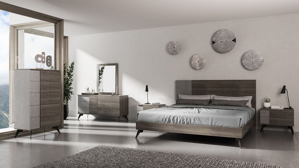 Picture of Eastern King Nova Domus Palermo Italian Modern Faux Concrete & Grey Bed