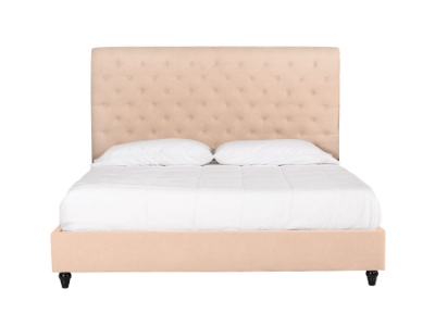 Picture of Eastern King Modrest Garland Modern Beige Fabric Bed