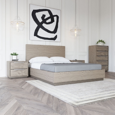 Picture of Modrest Samson - Queen Contemporary Grey and Silver Bed