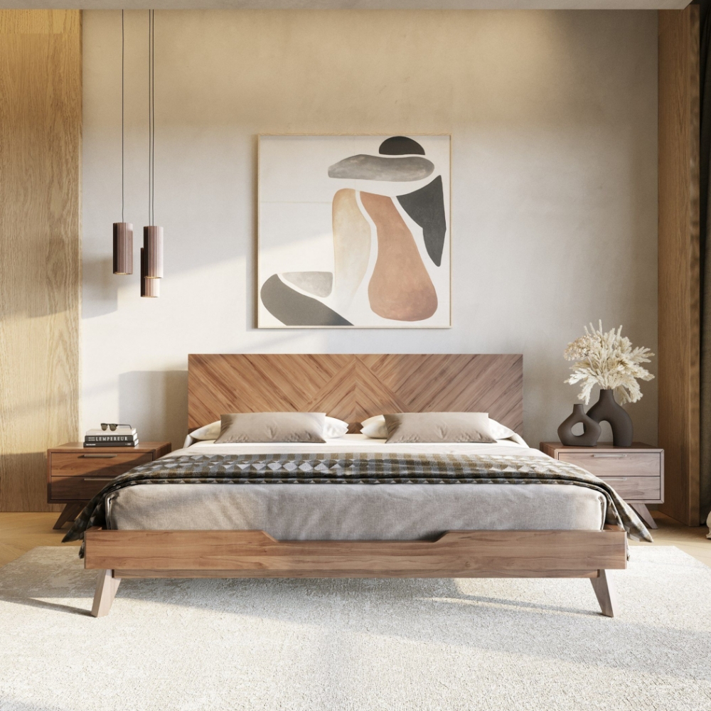 Picture of California King Nova Domus Soren - Modern Walnut Bed