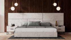 Picture of Califonia King Nova Domus Marbella - Italian Modern White Marble Bed Set