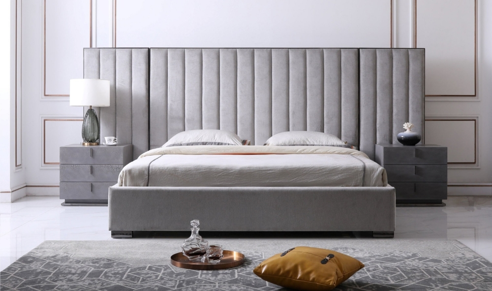 Picture of Nova Domus Brooklyn - Italian Modern Walnut Bed Set